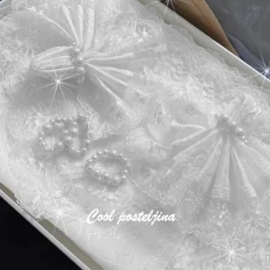 Stolnjaci sa čipkom-setovi sa salvetama i biserima