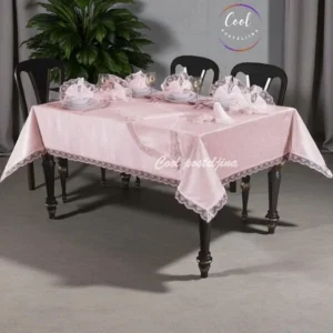 Stolnjaci sa čipkom-setovi sa salvetama i biserima