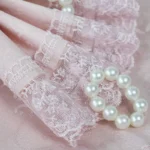 Stolnjaci sa čipkom-setovi sa salvetama i biserima