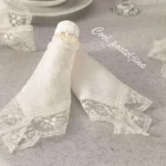 Stolnjaci sa čipkom-setovi sa salvetama i biserima