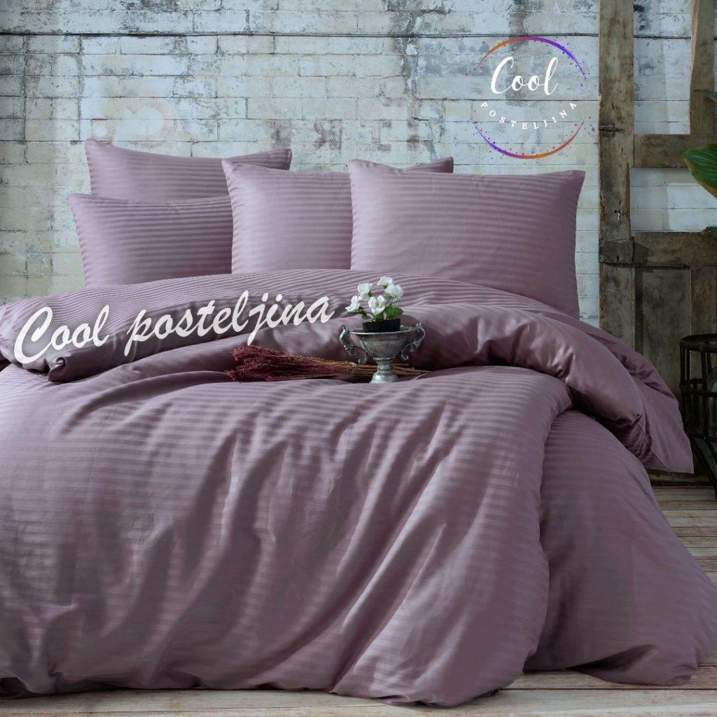 Jednobojne Posteljine Satenske - Lila