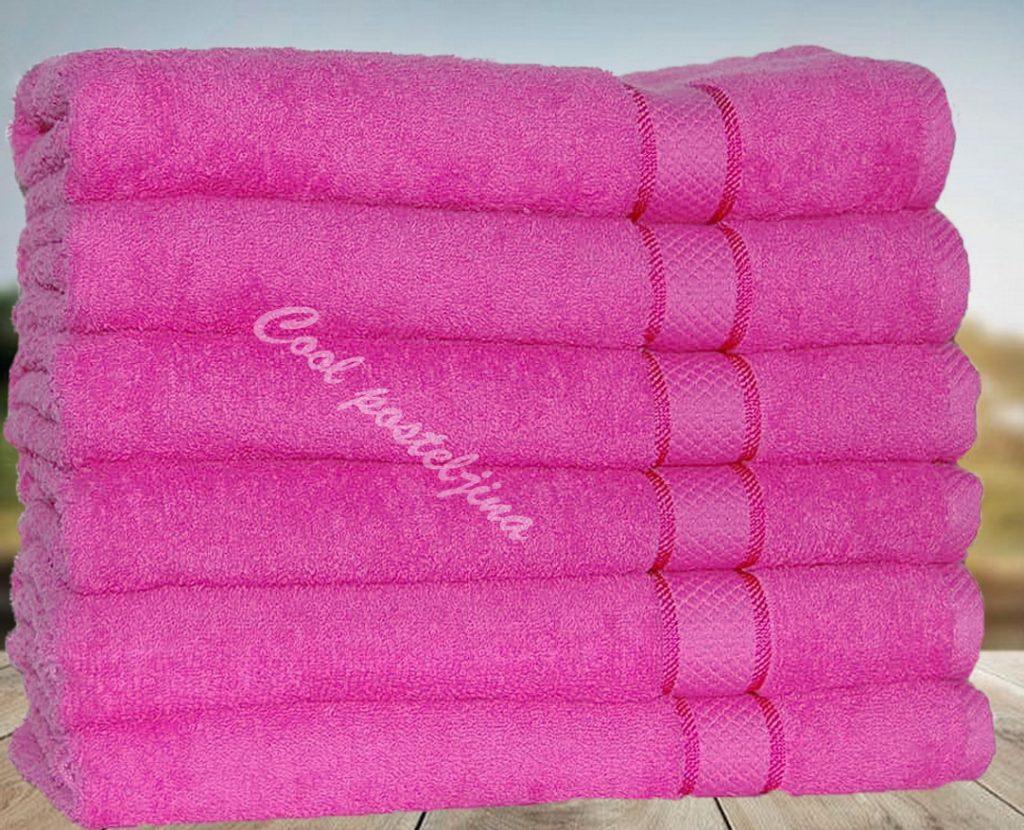 Turski peškiri 100% pamuk-frotir,70x140cm ,6 kom-Fuchsia