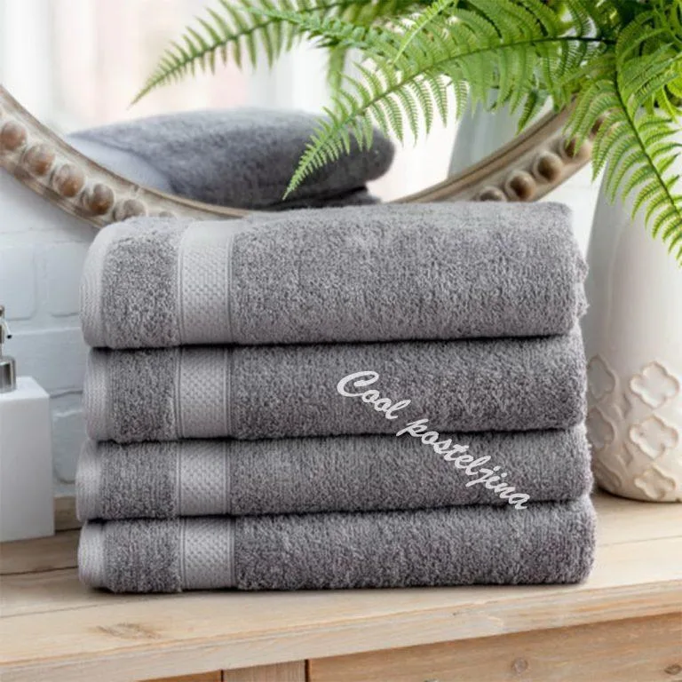 Turski peškiri 100% pamuk-frotir, 50*90cm ,12 kom-Sivi