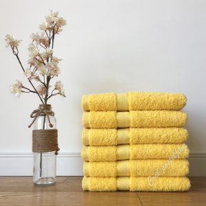 Turski peškiri 100% pamuk-frotir, 50*90cm ,12 kom-Žuti