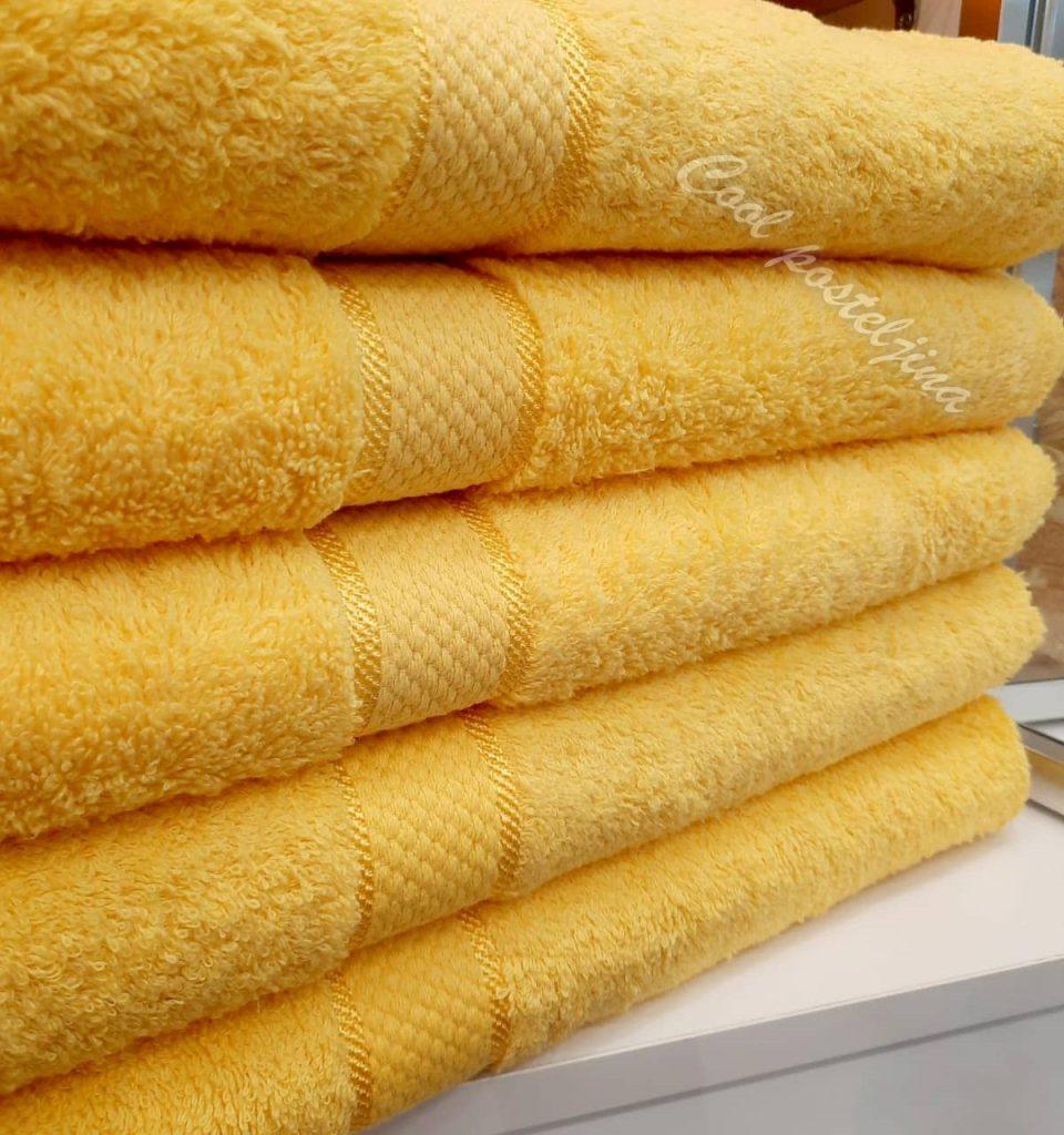 Turski peškiri 100% pamuk-frotir, 50*90cm ,12 kom-Žuti