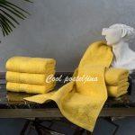 Turski peškiri 100% pamuk-frotir,70*140cm ,6 kom-Žuti